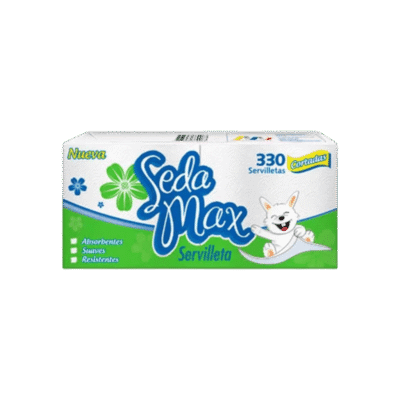 Servilletas Cortadas Seda Max Blanca 330uds